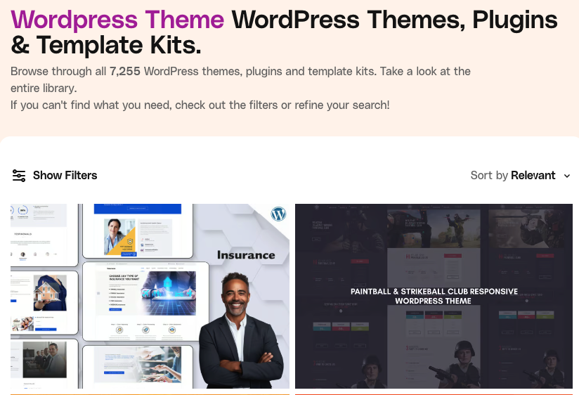 Wordpress templates og plugins